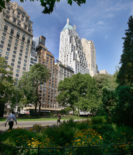 View of hampshire house from central park. 